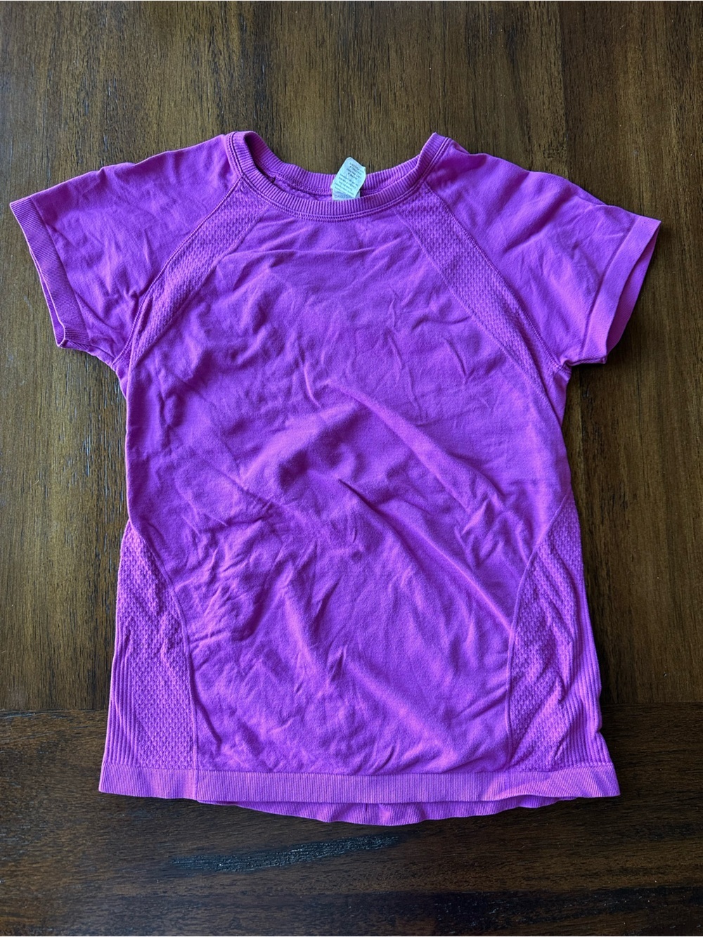 DSG Girls' Short Sleeve Active Tee - Purple- size 8/9